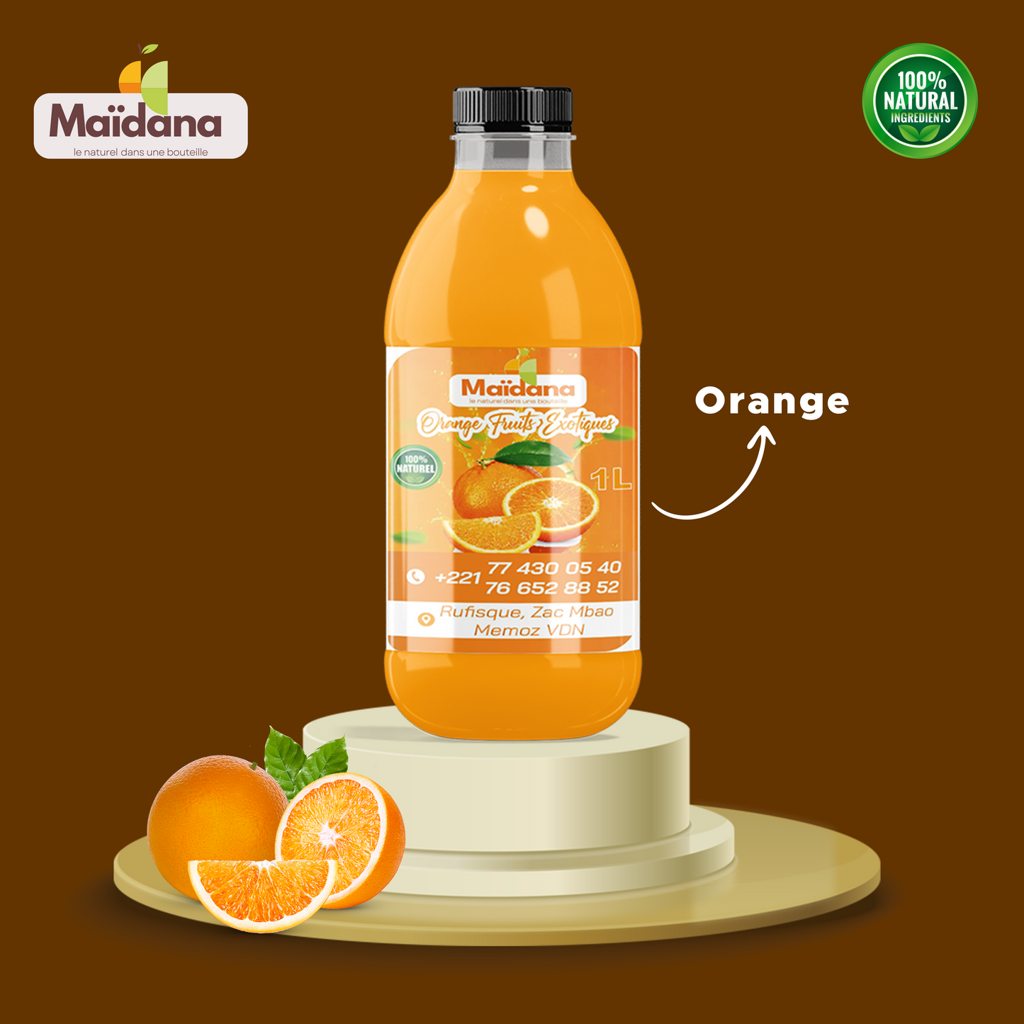 JUS D'ORANGE FRUITS EXOTIQUES FORMAT 1L